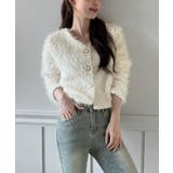 【着用動画あり 5色展開】シャイニーファークロップカーディガン 2025 | by muni:r | 詳細画像2 