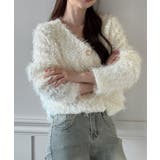 【着用動画あり 5色展開】シャイニーファークロップカーディガン 2025 | by muni:r | 詳細画像3 