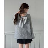 【着用動画あり 2色展開】リボンストラップポイントニット 2025 | by muni:r | 詳細画像6