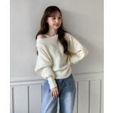 【3WAY 着用動画あり 4色展開】ストラップオフショルダーニット | by muni:r | 詳細画像5