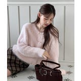 ハートボタン ファー ニットカーディガン | by muni:r | 詳細画像18 