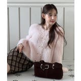 ハートボタン ファー ニットカーディガン | by muni:r | 詳細画像19 