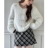 ハートボタン ファー ニットカーディガン | by muni:r | 詳細画像2 