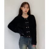 ハートボタン ファー ニットカーディガン | by muni:r | 詳細画像24 