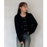 ハートボタン ファー ニットカーディガン | by muni:r | 詳細画像26 