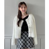 ハートボタン ファー ニットカーディガン | by muni:r | 詳細画像7 