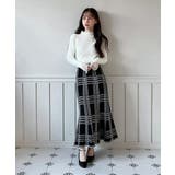 チェックフレアニットスカート 2025 AW | by muni:r | 詳細画像1 