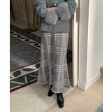 チェックフレアニットスカート 2025 AW | by muni:r | 詳細画像12 