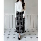 チェックフレアニットスカート 2025 AW | by muni:r | 詳細画像3 