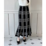 チェックフレアニットスカート 2025 AW | by muni:r | 詳細画像5 
