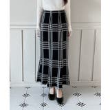 チェックフレアニットスカート 2025 AW | by muni:r | 詳細画像7 