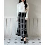 チェックフレアニットスカート 2025 AW | by muni:r | 詳細画像8 