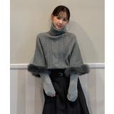 ファーハイネックニットケープ 2025 AW | by muni:r | 詳細画像21 