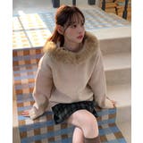 ファーフードジップアップニットカーディガン 2025 AW | by muni:r | 詳細画像16 