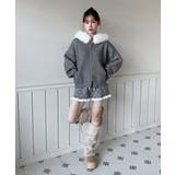 ファーフードジップアップニットカーディガン 2025 AW | by muni:r | 詳細画像2 