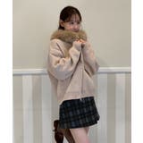 ファーフードジップアップニットカーディガン 2025 AW | by muni:r | 詳細画像22 