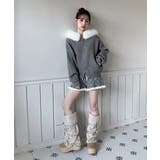 ファーフードジップアップニットカーディガン 2025 AW | by muni:r | 詳細画像3 