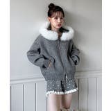 ファーフードジップアップニットカーディガン 2025 AW | by muni:r | 詳細画像4 