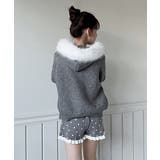 ファーフードジップアップニットカーディガン 2025 AW | by muni:r | 詳細画像6 