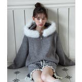 ファーフードジップアップニットカーディガン 2025 AW | by muni:r | 詳細画像7 