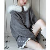 ファーフードジップアップニットカーディガン 2025 AW | by muni:r | 詳細画像8 