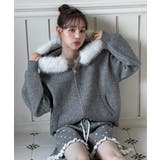 ファーフードジップアップニットカーディガン 2025 AW | by muni:r | 詳細画像9 