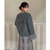 ファーカフスパールボタンニットコート 2025 AW | by muni:r | 詳細画像3 