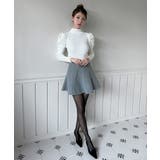 【着用動画あり 3色 2サイズ展開】パールフレアニットスカート | by muni:r | 詳細画像13 