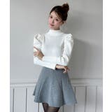 【着用動画あり 3色 2サイズ展開】パールフレアニットスカート | by muni:r | 詳細画像14 