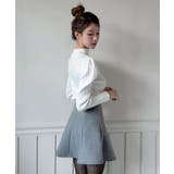 【着用動画あり 3色 2サイズ展開】パールフレアニットスカート | by muni:r | 詳細画像15 