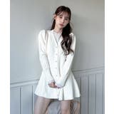 【着用動画あり！ 4色展開】ペプラム ニットワンピース | by muni:r | 詳細画像1 