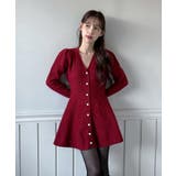 【着用動画あり！ 4色展開】ペプラム ニットワンピース | by muni:r | 詳細画像12 