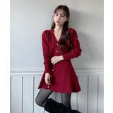 【着用動画あり！ 4色展開】ペプラム ニットワンピース | by muni:r | 詳細画像14 