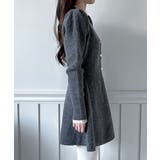 【着用動画あり！ 4色展開】ペプラム ニットワンピース | by muni:r | 詳細画像32 