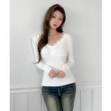 レースポイント リブニット/2026 SS COLLECTION | by muni:r | 詳細画像1 