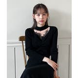 レースシャーリングニットトップス 2025 AW | by muni:r | 詳細画像12