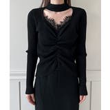 レースシャーリングニットトップス 2025 AW | by muni:r | 詳細画像15