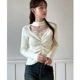 レースシャーリングニットトップス 2025 AW | by muni:r | 詳細画像2