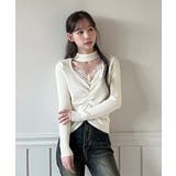 レースシャーリングニットトップス 2025 AW | by muni:r | 詳細画像7