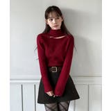 カットアウトスリムフィットニットカットソー 2025 AW | by muni:r | 詳細画像10 