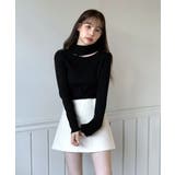 カットアウトスリムフィットニットカットソー 2025 AW | by muni:r | 詳細画像22 