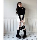 カットアウトスリムフィットニットカットソー 2025 AW | by muni:r | 詳細画像26 