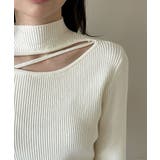 カットアウトスリムフィットニットカットソー 2025 AW | by muni:r | 詳細画像9 