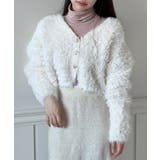 ハートキュービック ファー ニットカーディガン | by muni:r | 詳細画像2 