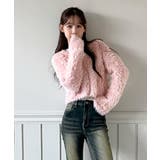 ハートキュービック ファー ニットカーディガン | by muni:r | 詳細画像31 