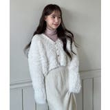 ハートキュービック ファー ニットカーディガン | by muni:r | 詳細画像4 