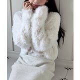 ハートキュービック ファー ニットカーディガン | by muni:r | 詳細画像9 