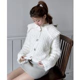 フラッフィーカラーボタンニットカーディガン 2025 AW | by muni:r | 詳細画像2 