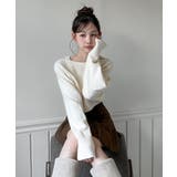 【着用動画あり 4色展開】レイヤード ニットボレロ | by muni:r | 詳細画像5 