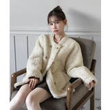 プードルファーダブルボタンジャケット/2025 AW COLLECTION | by muni:r | 詳細画像2